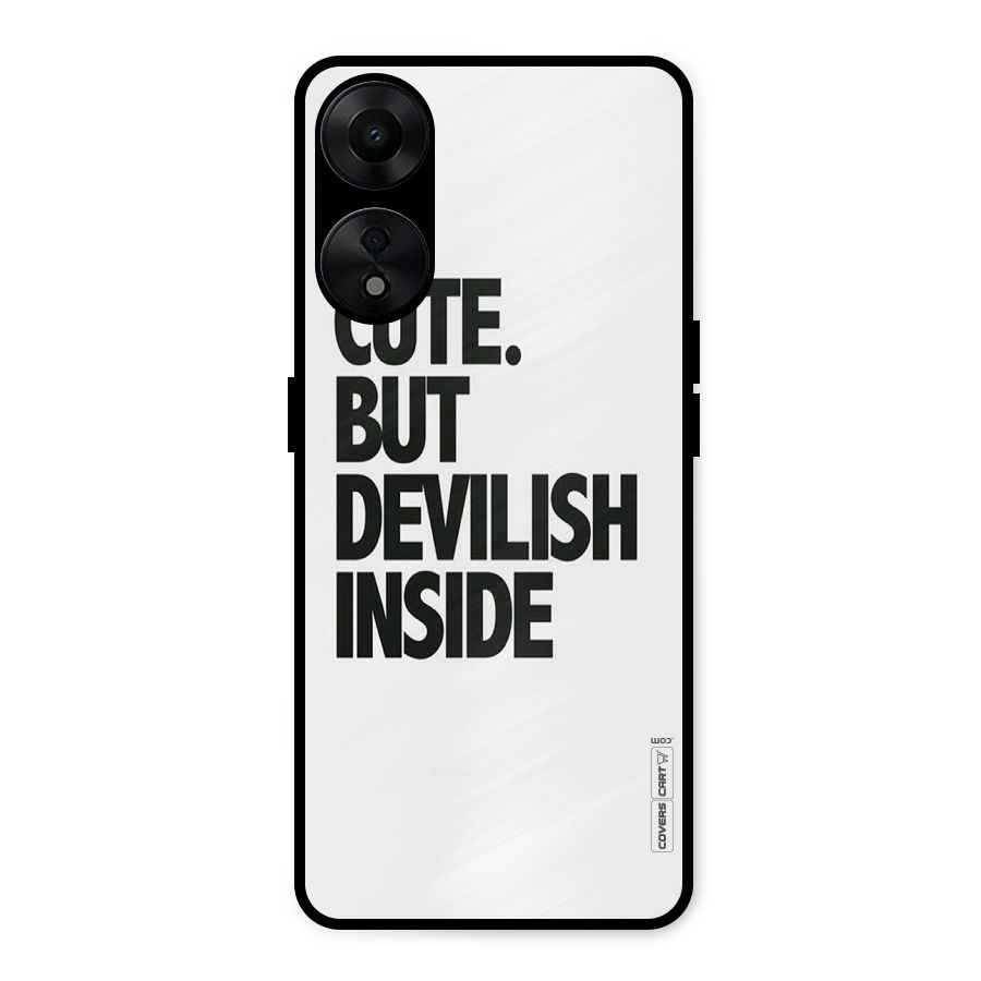 Cute But Devil Metal Back Case for Oppo A78 5G