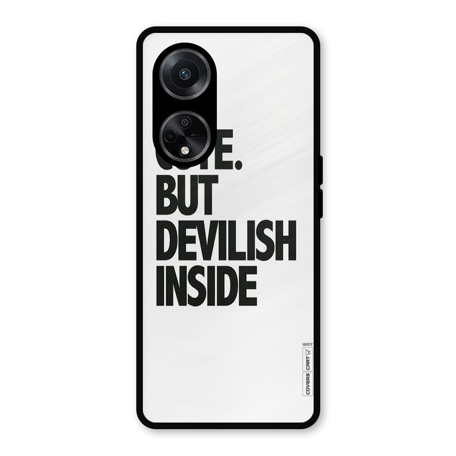 Cute But Devil Metal Back Case for Oppo F23