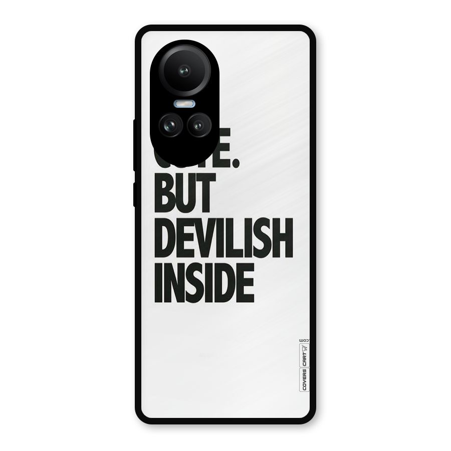 Cute But Devil Metal Back Case for Oppo Reno10 Pro