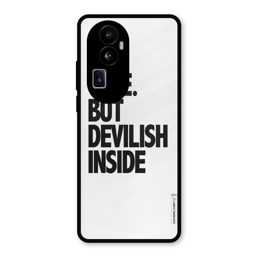 Cute But Devil Metal Back Case for Oppo Reno10 Pro Plus