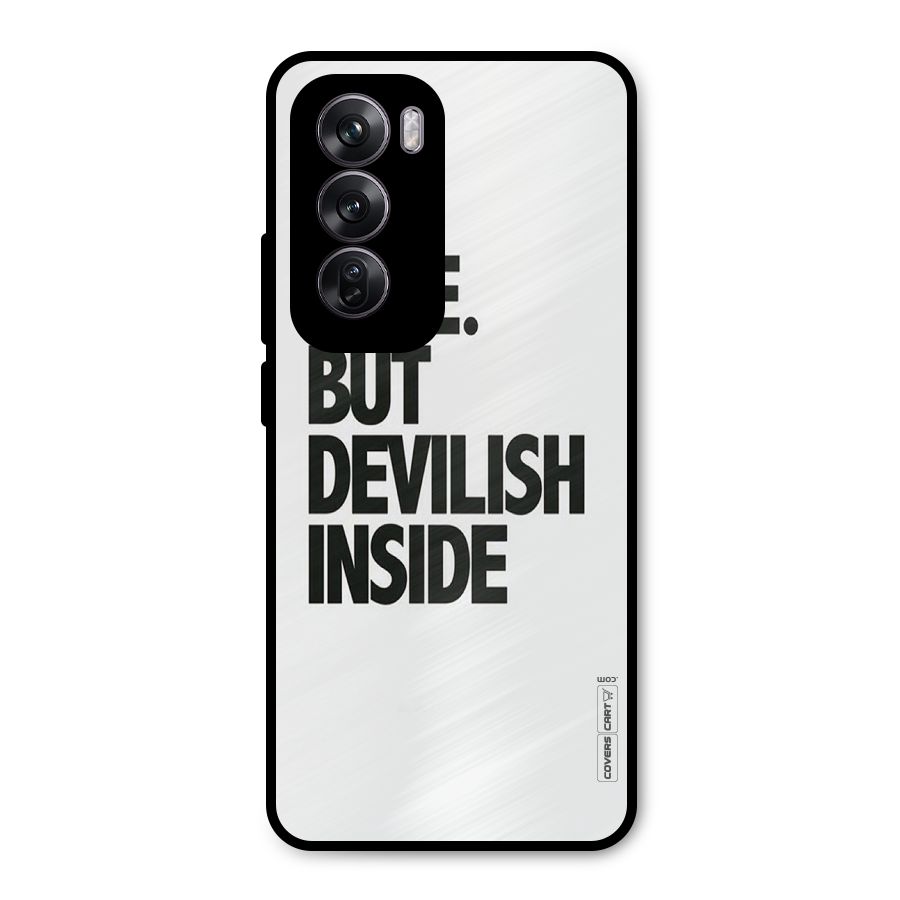 Cute But Devil Metal Back Case for Oppo Reno12 Pro
