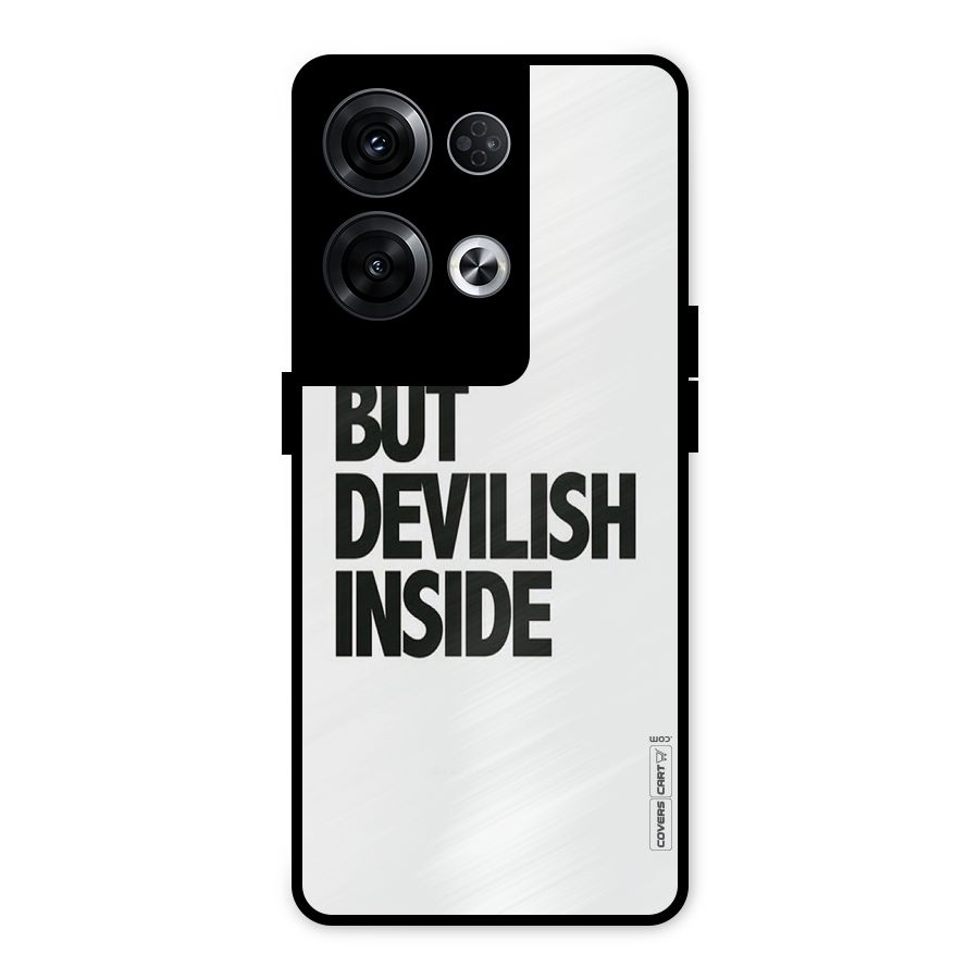 Cute But Devil Metal Back Case for Oppo Reno8 Pro 5G