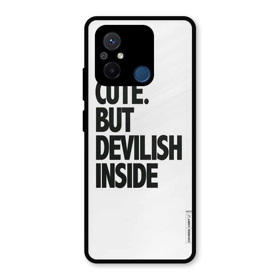 Cute But Devil Metal Back Case for Poco C55
