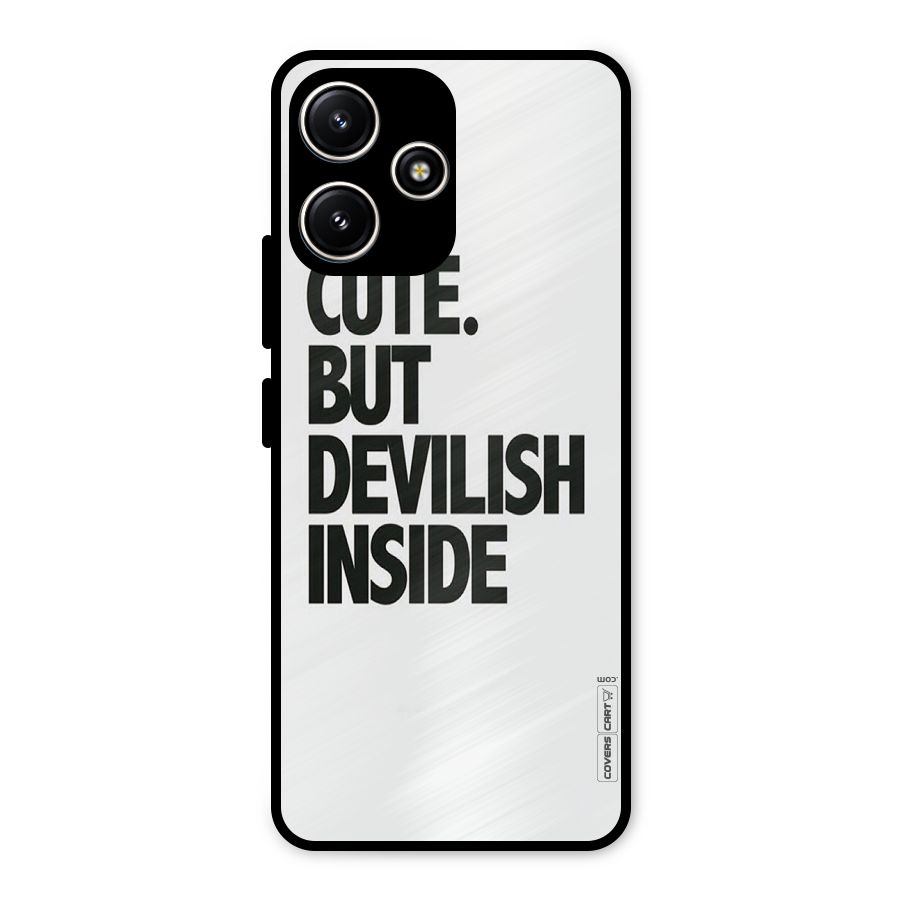 Cute But Devil Metal Back Case for Poco M6 Pro