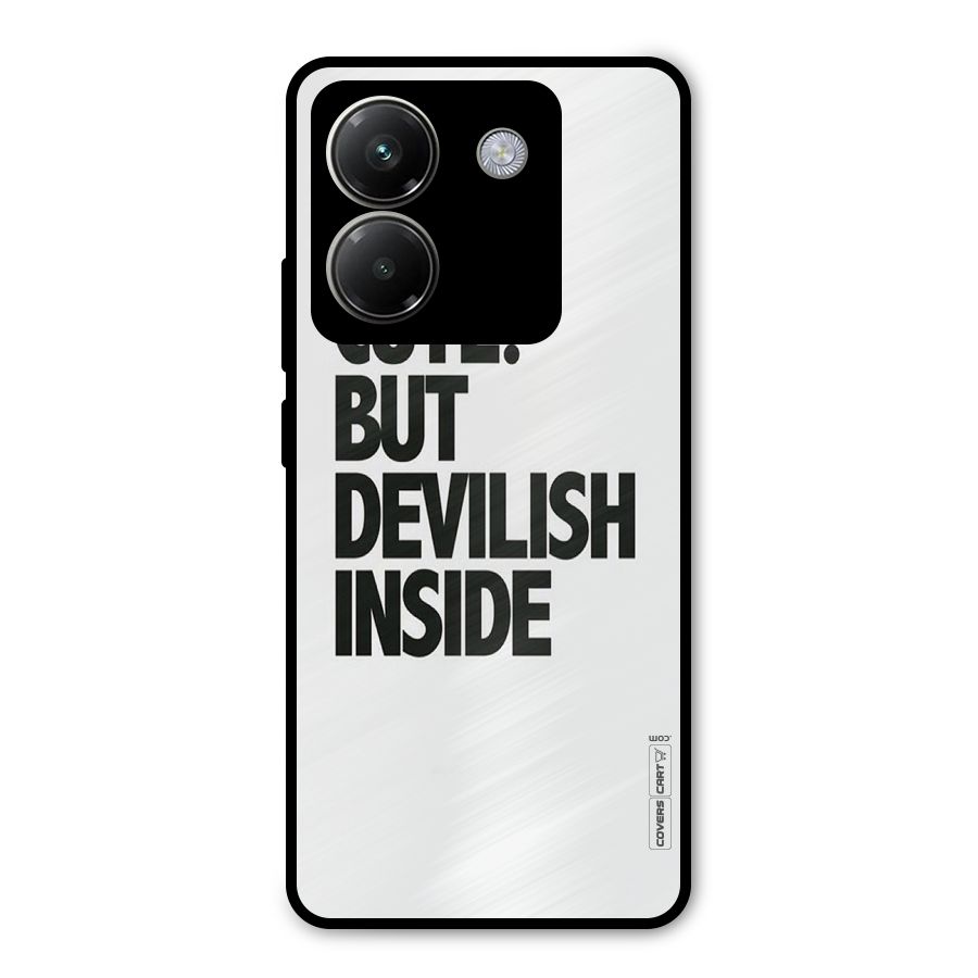 Cute But Devil Metal Back Case for Poco M7 Pro 5G