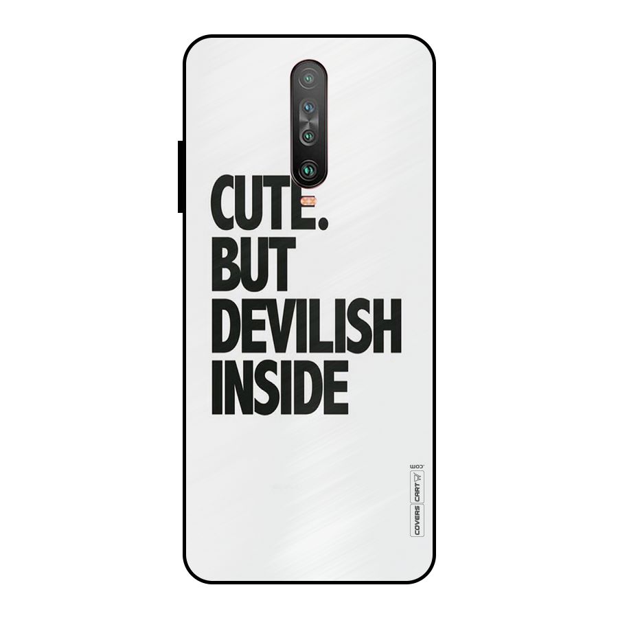 Cute But Devil Metal Back Case for Poco X2