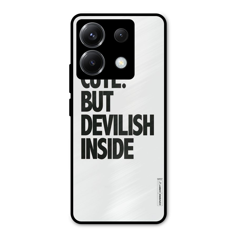 Cute But Devil Metal Back Case for Poco X6