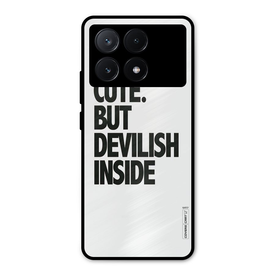 Cute But Devil Metal Back Case for Poco X6 Pro