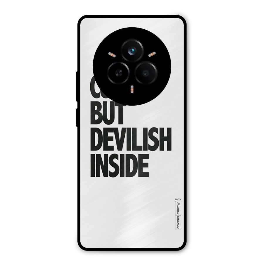 Cute But Devil Metal Back Case for Realme 14 Pro