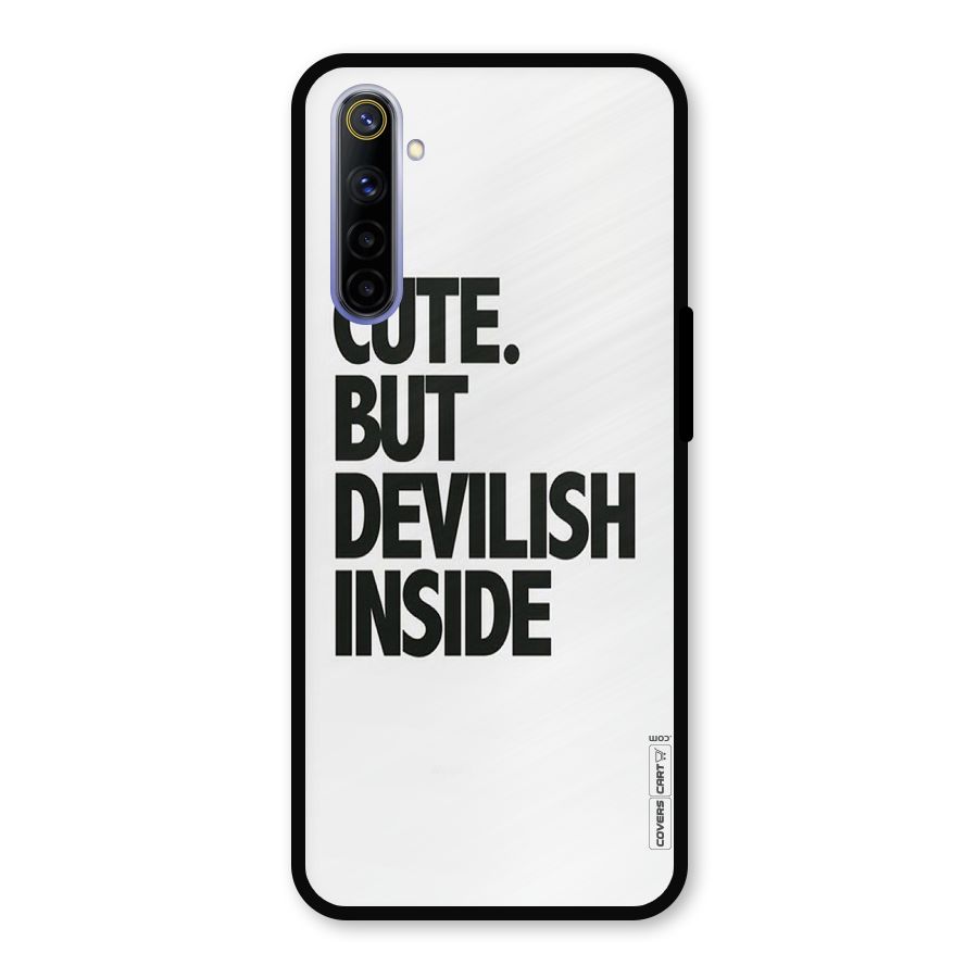 Cute But Devil Metal Back Case for Realme 6