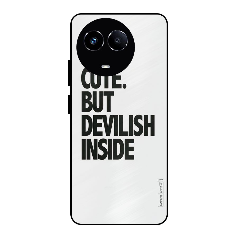Cute But Devil Metal Back Case for Realme Narzo 60X