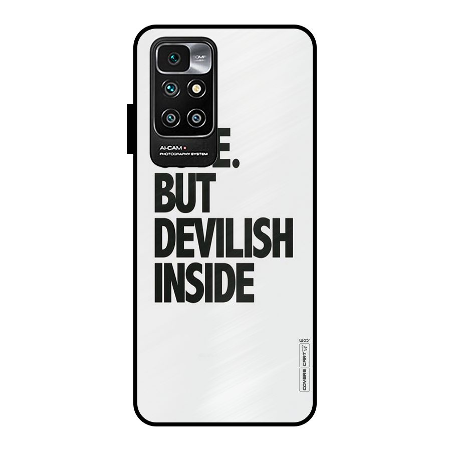 Cute But Devil Metal Back Case for Redmi 10 Prime
