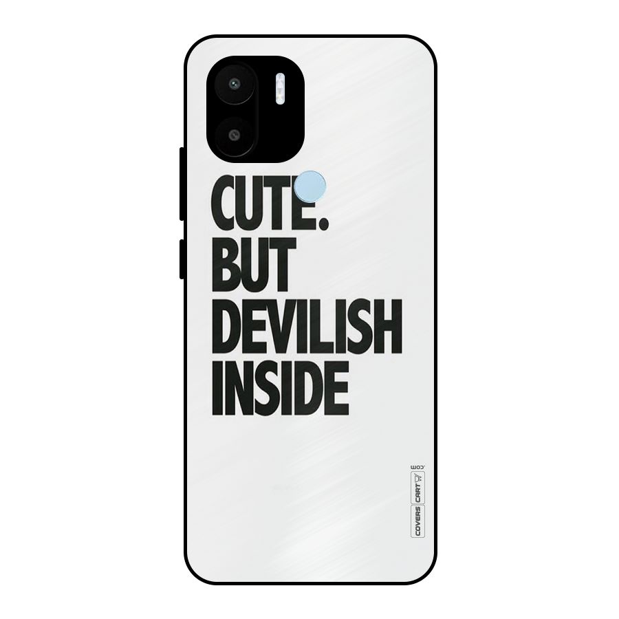 Cute But Devil Metal Back Case for Redmi A1+