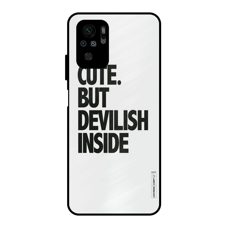 Cute But Devil Metal Back Case for Redmi Note 10S