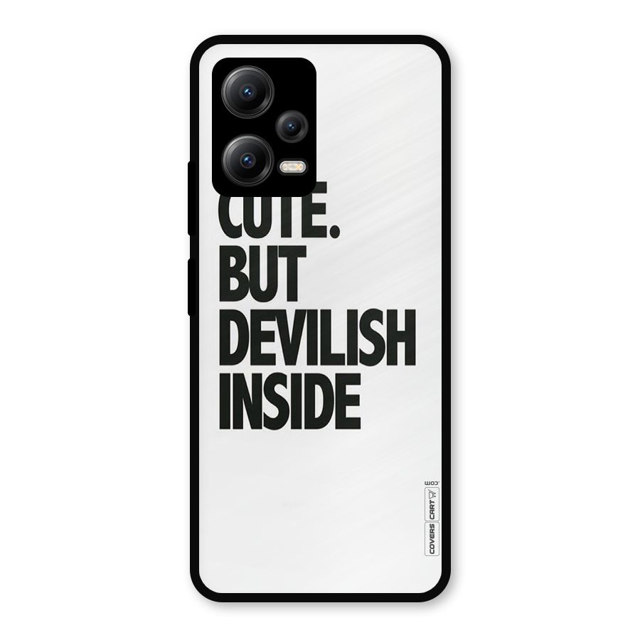 Cute But Devil Metal Back Case for Redmi Note 12 5G