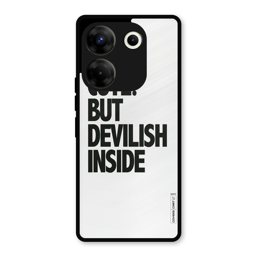 Cute But Devil Metal Back Case for Tecno Camon 20