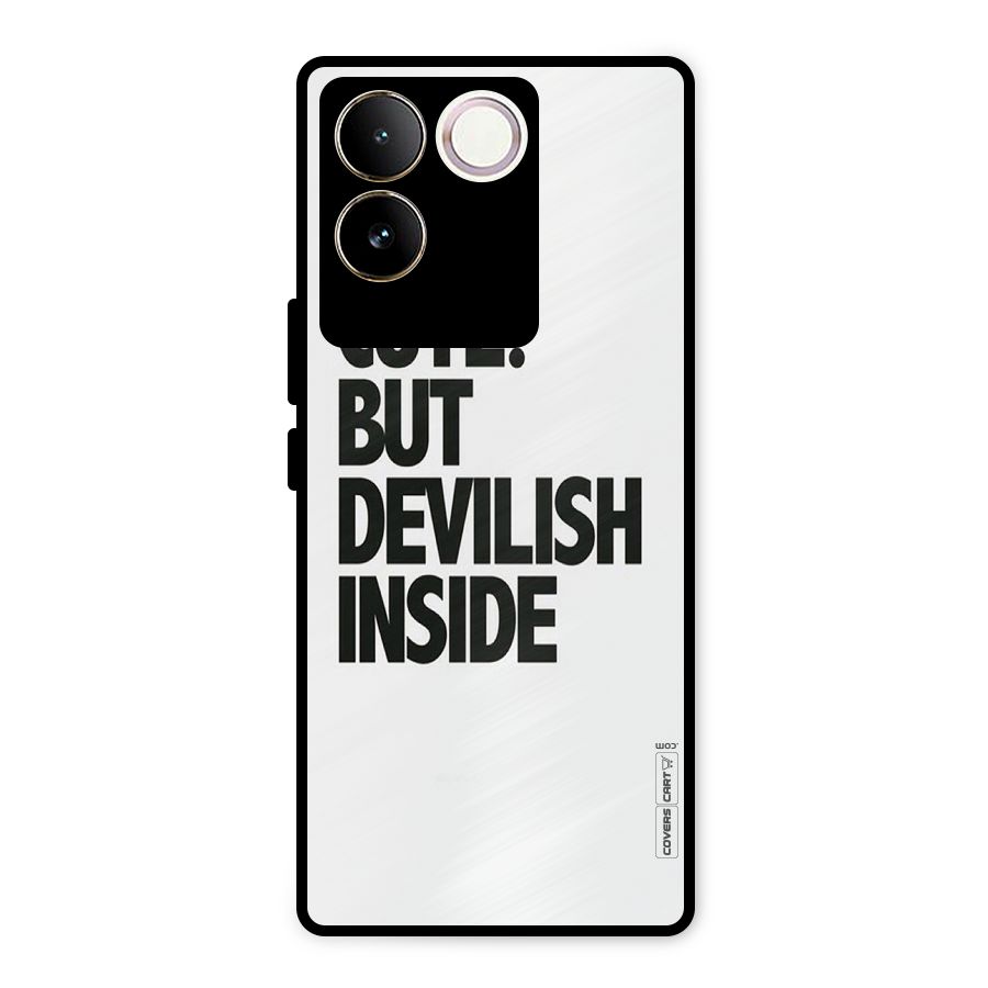 Cute But Devil Metal Back Case for Vivo T2 Pro