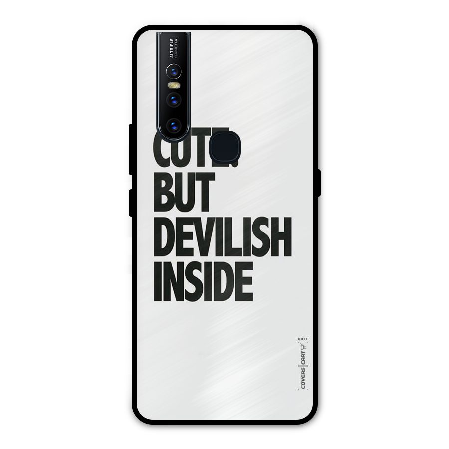 Cute But Devil Metal Back Case for Vivo V15