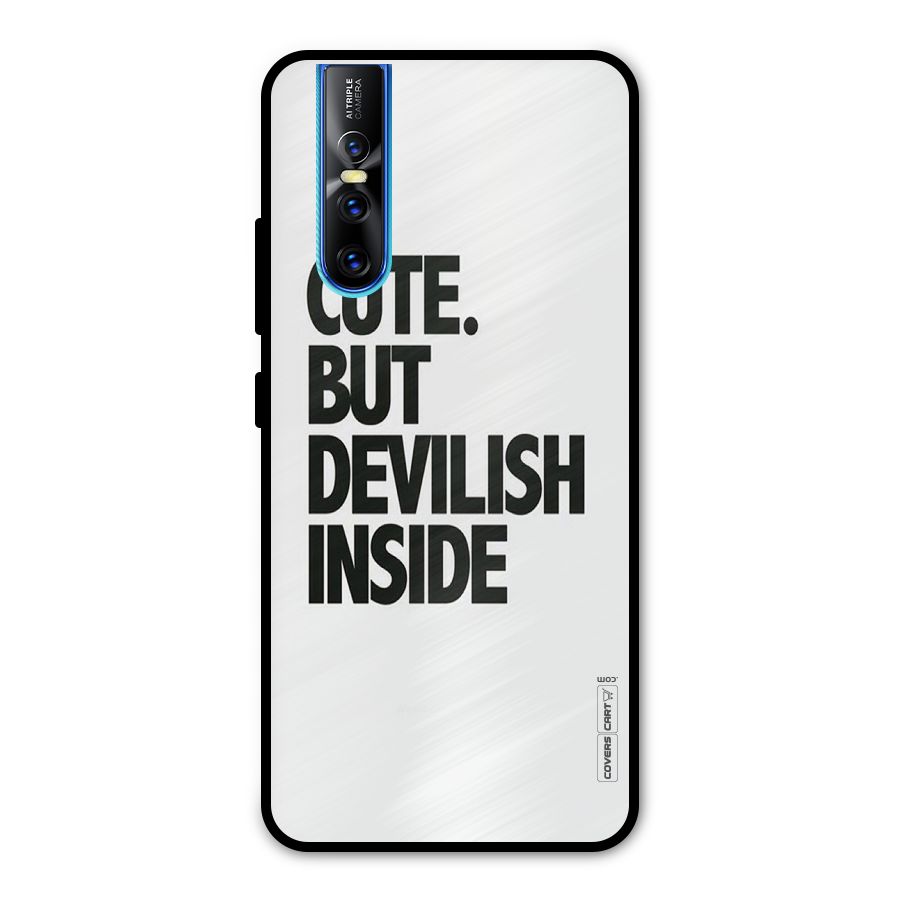 Cute But Devil Metal Back Case for Vivo V15 Pro