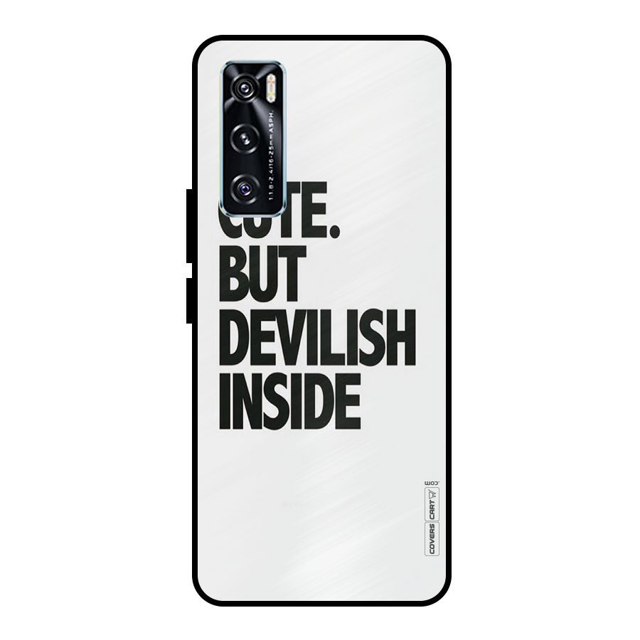 Cute But Devil Metal Back Case for Vivo V20 SE