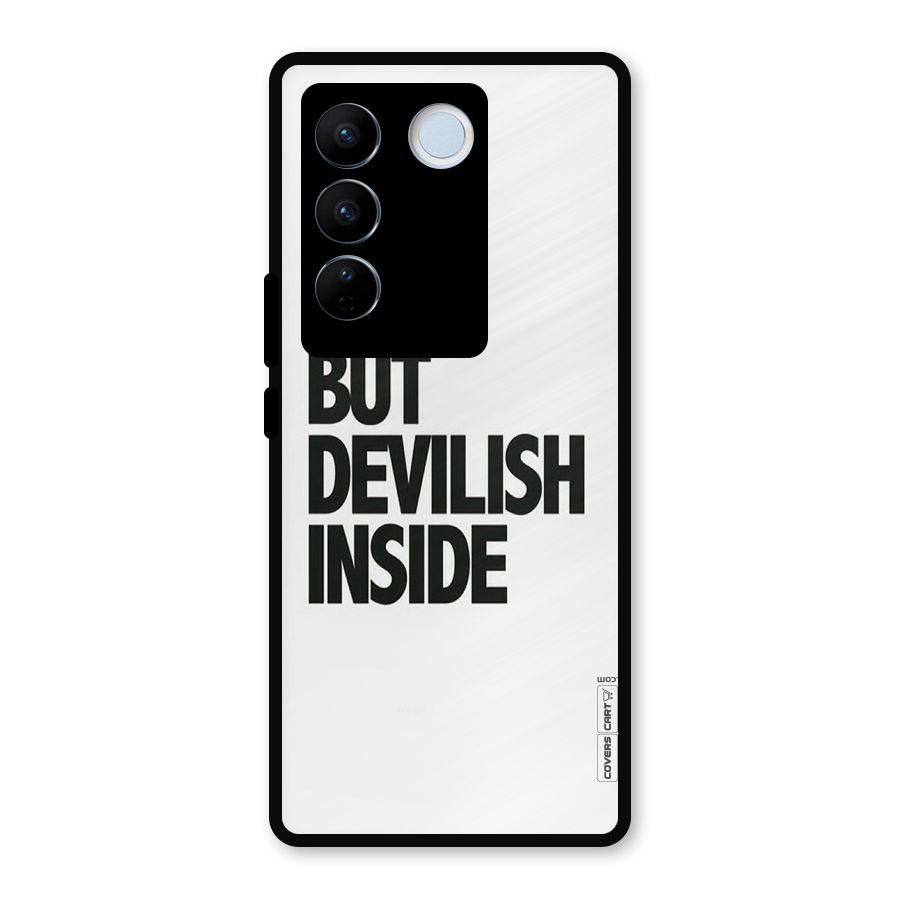 Cute But Devil Metal Back Case for Vivo V27