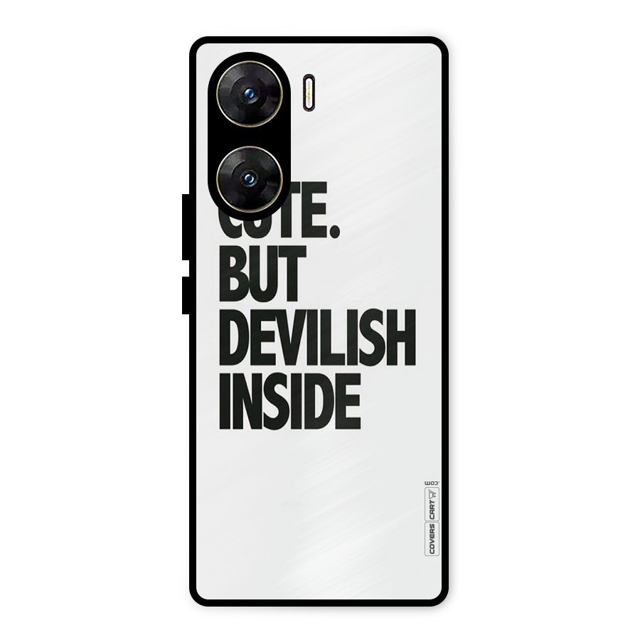 Cute But Devil Metal Back Case for Vivo V29e
