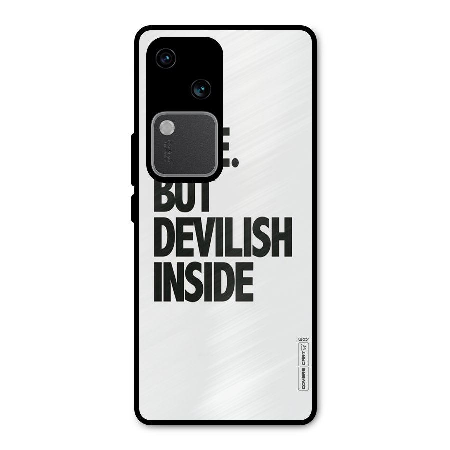 Cute But Devil Metal Back Case for Vivo V30 Pro