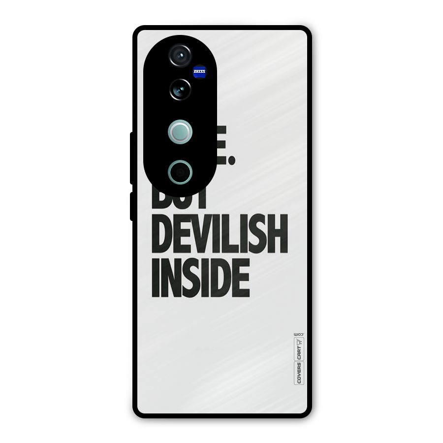 Cute But Devil Metal Back Case for Vivo V40