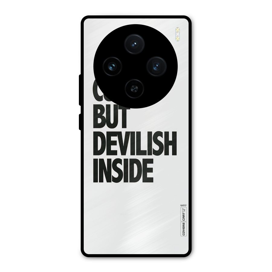 Cute But Devil Metal Back Case for Vivo X100