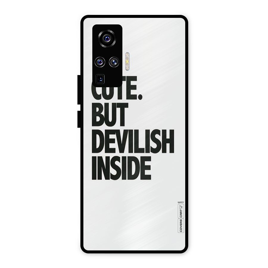 Cute But Devil Metal Back Case for Vivo X50 Pro