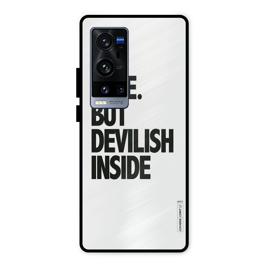 Cute But Devil Metal Back Case for Vivo X60 Pro Plus