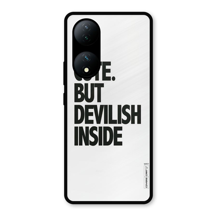 Cute But Devil Metal Back Case for Vivo Y100a