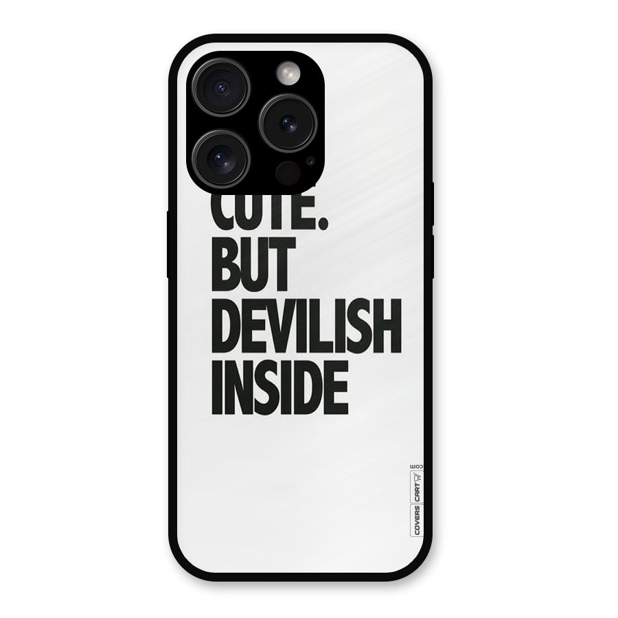 Cute But Devil Metal Back Case for iPhone 15 Pro