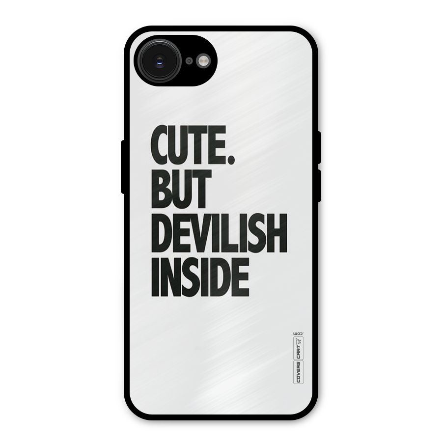 Cute But Devil Metal Back Case for iPhone 16e