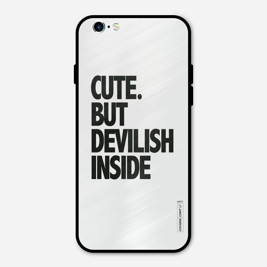 Cute But Devil Metal Back Case for iPhone 6 6s