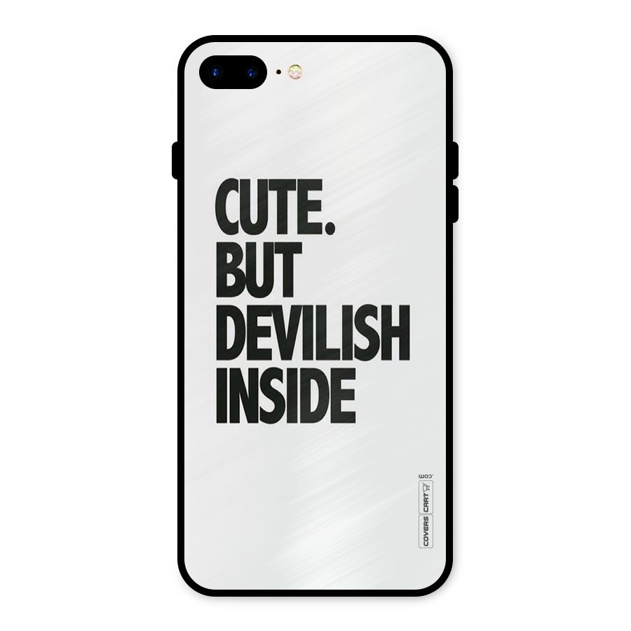 Cute But Devil Metal Back Case for iPhone 8 Plus