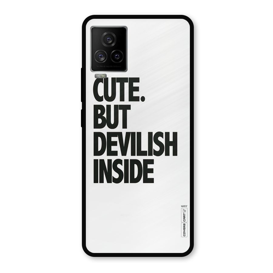 Cute But Devil Metal Back Case for iQOO 7 Legend 5G