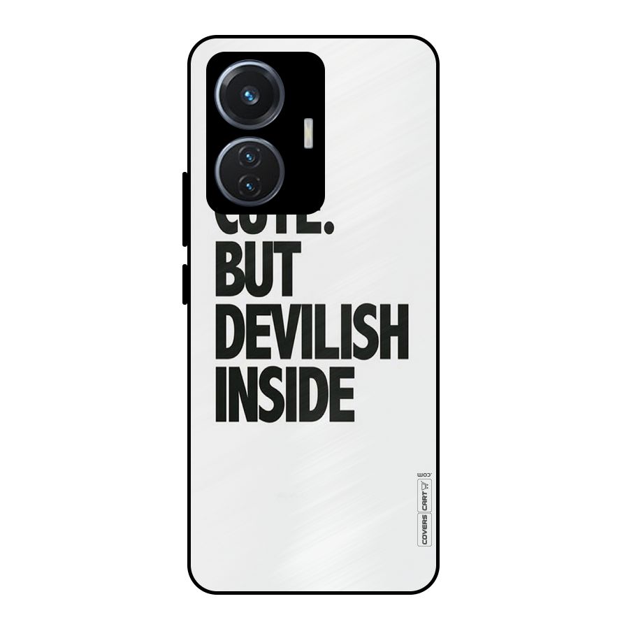 Cute But Devil Metal Back Case for iQOO Z6 44W