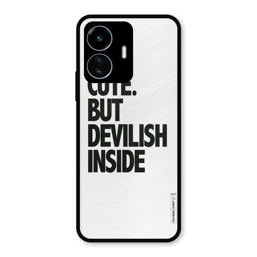 Cute But Devil Metal Back Case for vivo iQOO Z6 Lite 5G
