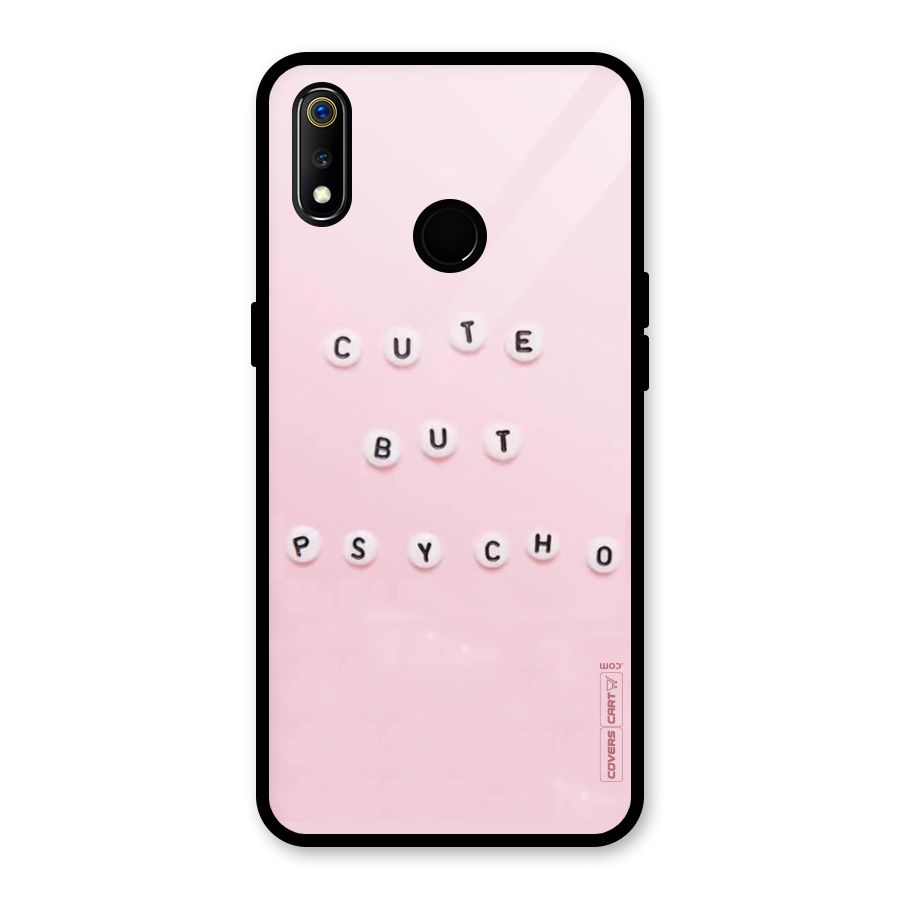 Cute But Psycho Glass Back Case for Realme 3i