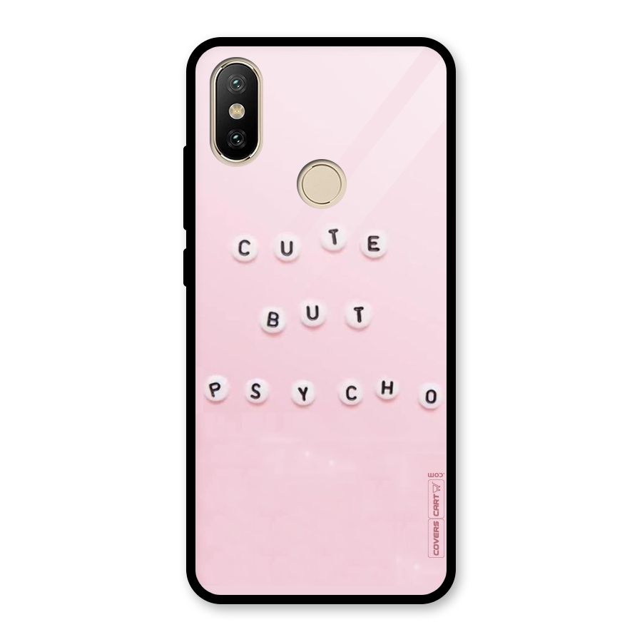 Cute But Psycho Glass Back Case for Redmi A2