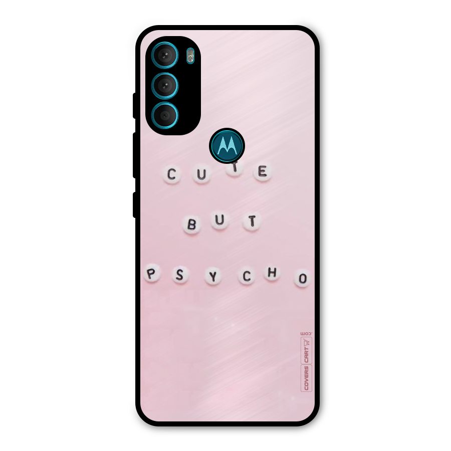 Cute But Psycho Metal Back Case for Moto G71 5G
