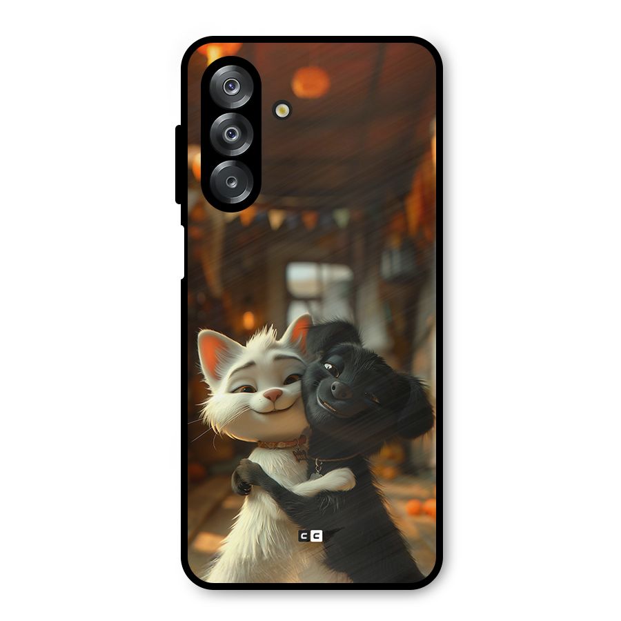 Cute Cat Dog Metal Back Case for Galaxy A26