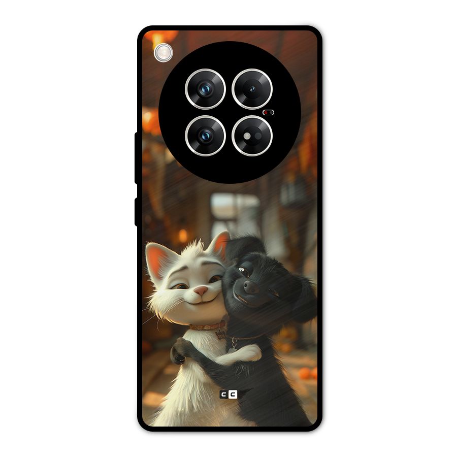 Cute Cat Dog Metal Back Case for Infinix Zero 40 5G