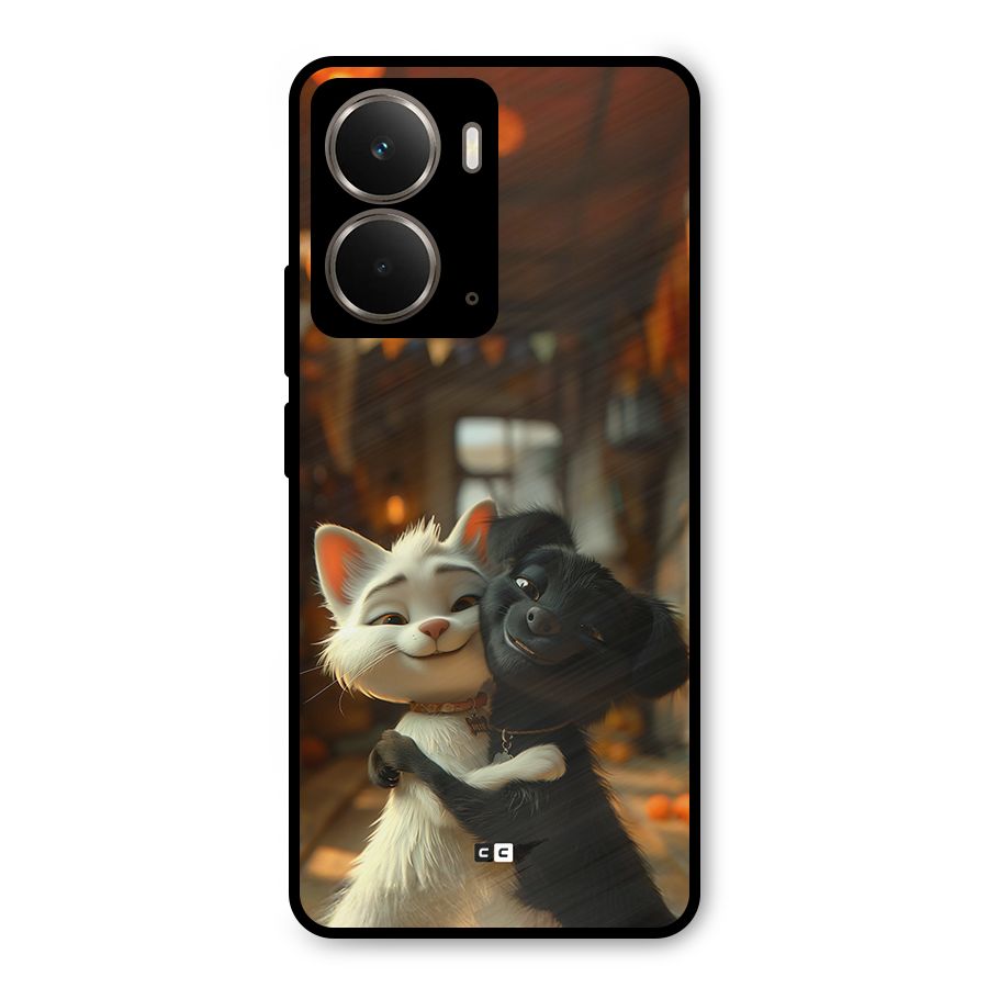 Cute Cat Dog Metal Back Case for Realme P3