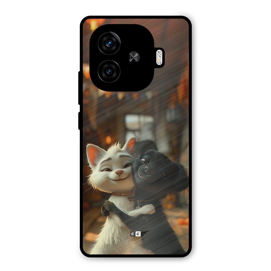 Cute Cat Dog Metal Back Case for iQOO Neo 10R