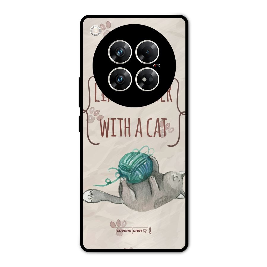 Cute Cat Metal Back Case for Infinix Zero 40 5G