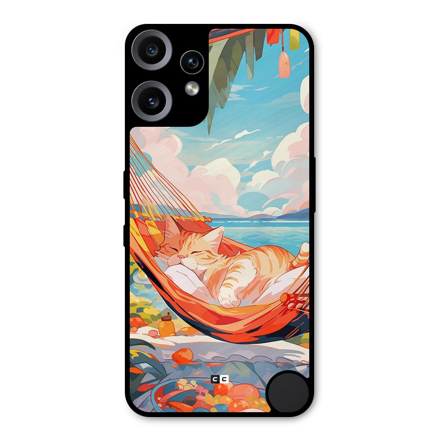 Cute Cat On Beach Metal Back Case for Nothing CMF Phone 2 Pro