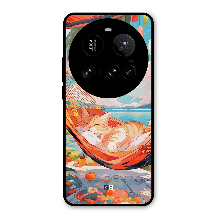 Cute Cat On Beach Metal Back Case for Xiaomi 15 Ultra