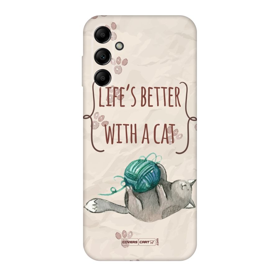 Cute Cat Original Polycarbonate Back Case for Galaxy A14 5G